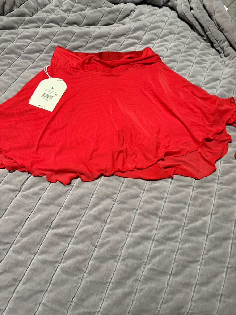 Blogilates Red an Black Dance Studio Wrap Skort